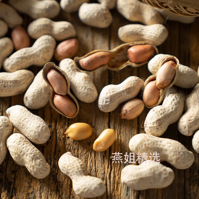 【燕姐-柴火花生】广东盐水柴火烘烤带壳原味花生手工坚果零食