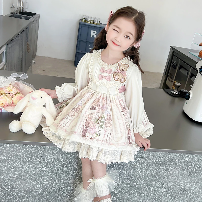 洛丽塔女童公主裙春秋2025新款儿童春季连衣裙小女孩春装生日裙子