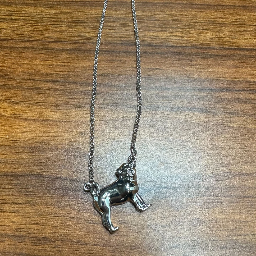 铜合金项链 个性简约小狗吊坠项链 0504