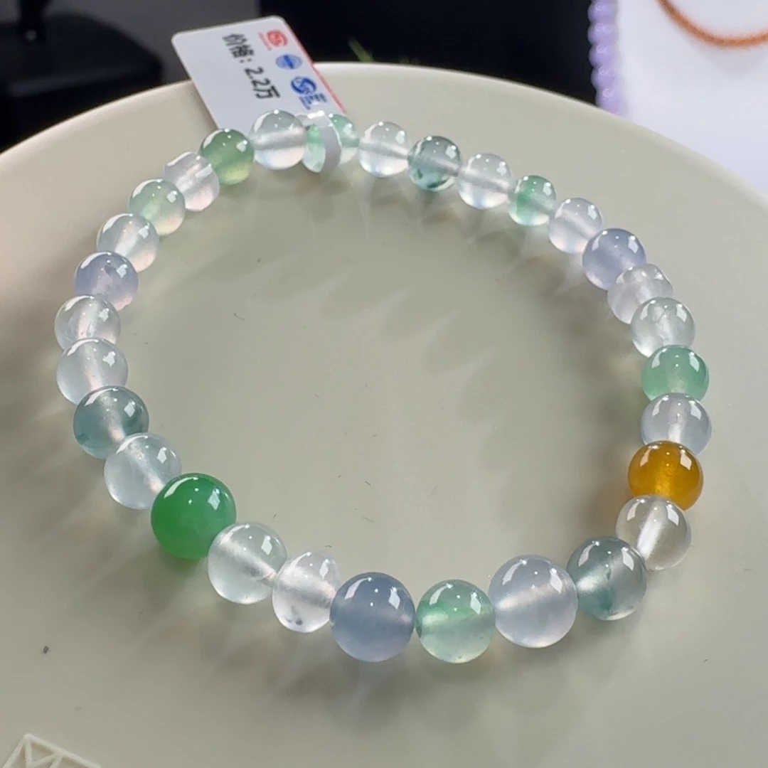 翡翠手链未镶嵌精品超高性价比多宝单圈