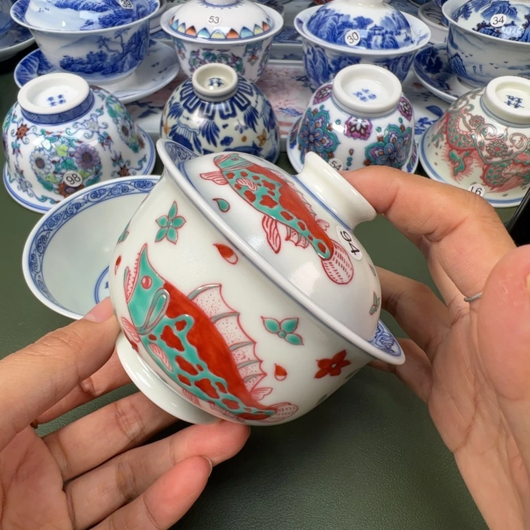 陶瓷景德镇纯手工纯手绘茶具木木94