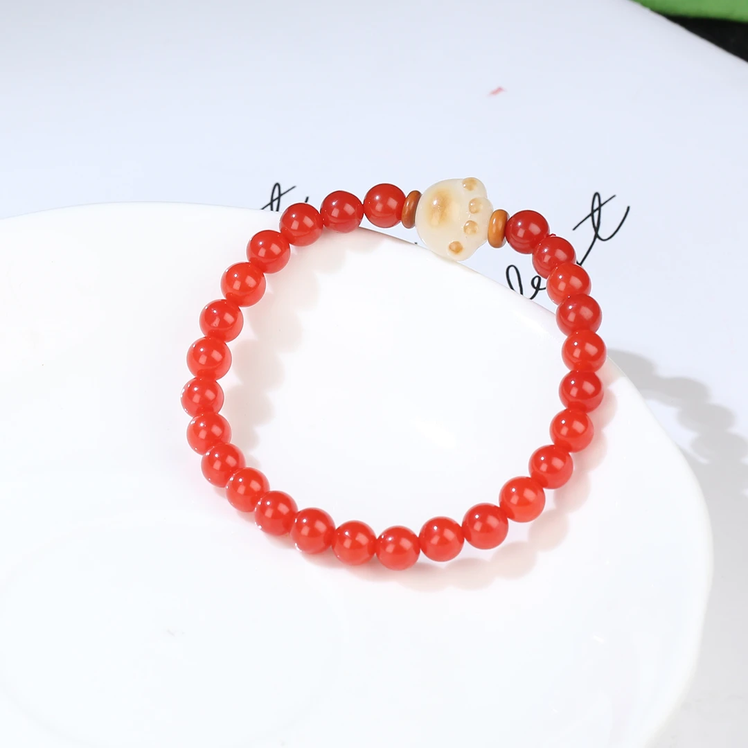 【麦子家族】红手串卡7-8圆珠时尚百搭精美礼物多样性发1 SJ003