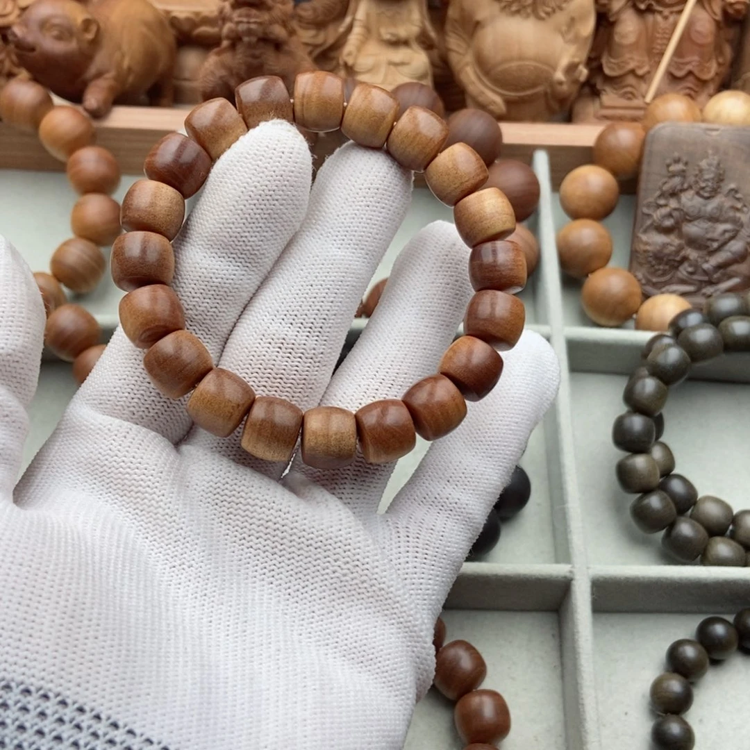 檀香木手串/手链且***社老山檀黑肉奶香手串