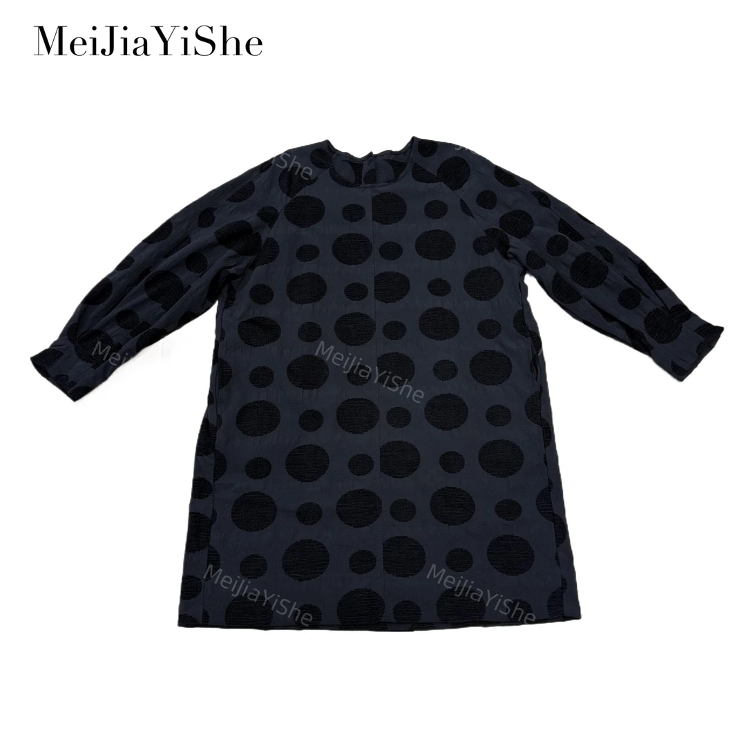 梅家2025新款宽松休闲显瘦圆领中长款上衣