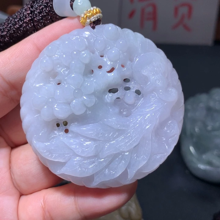 翡翠未镶嵌颈饰保真天然A货翡翠