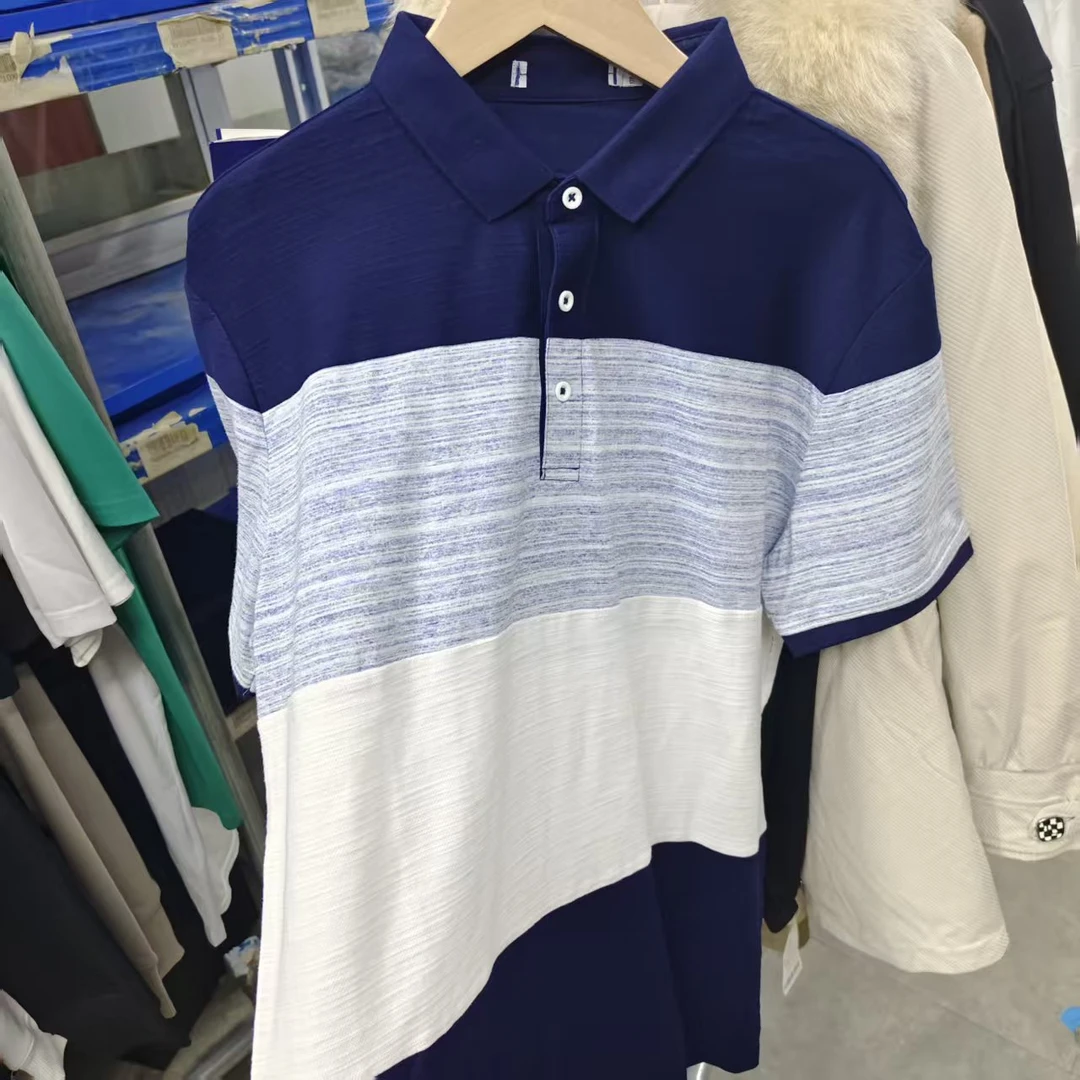 品牌订单！男士拼色拼接款休闲POLO衫C108