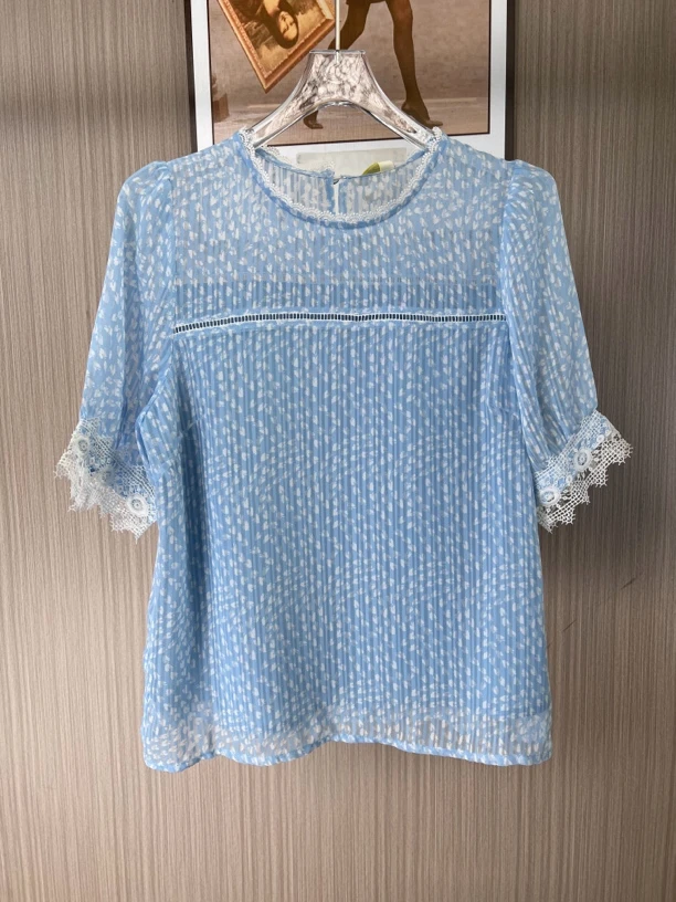 7250欧货品牌撤柜fg女装春夏新款时尚气质修身百搭印花T恤