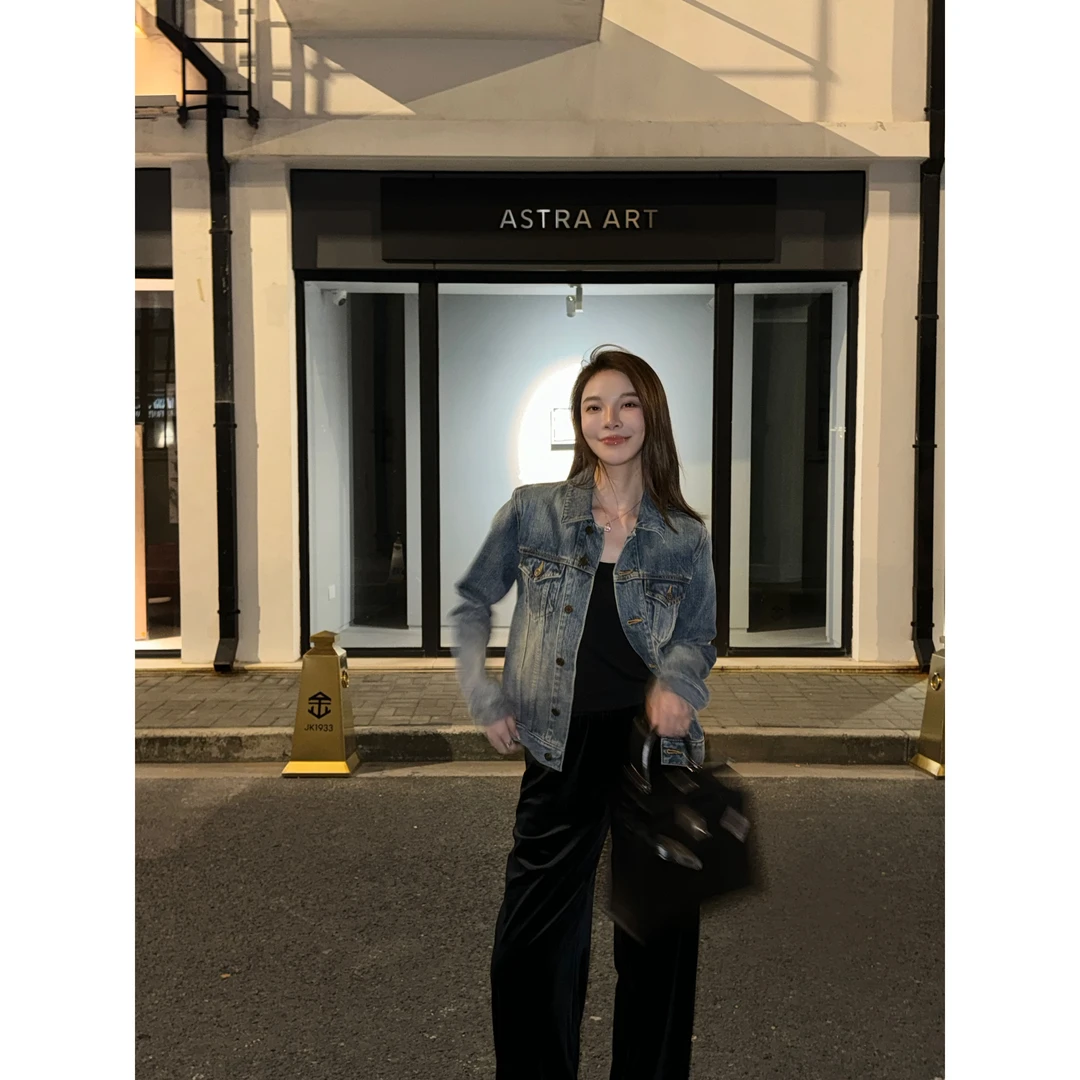 “惬意时光”经典复古水洗高定牛仔外套DB2261