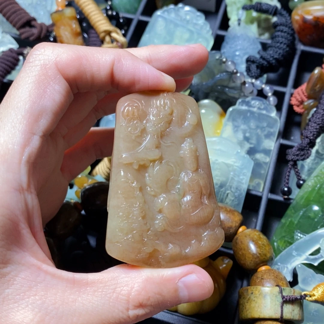 蛇纹石玉未镶嵌颈饰