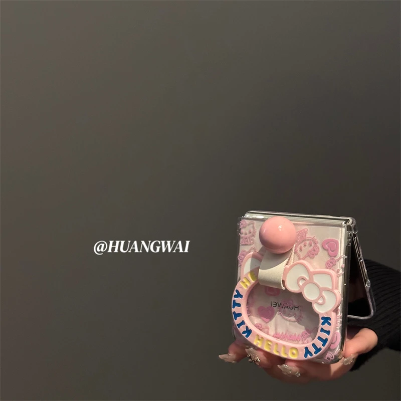 KT猫指环支架适用华为PuraX折叠屏手机壳pocket2女小米mixflip