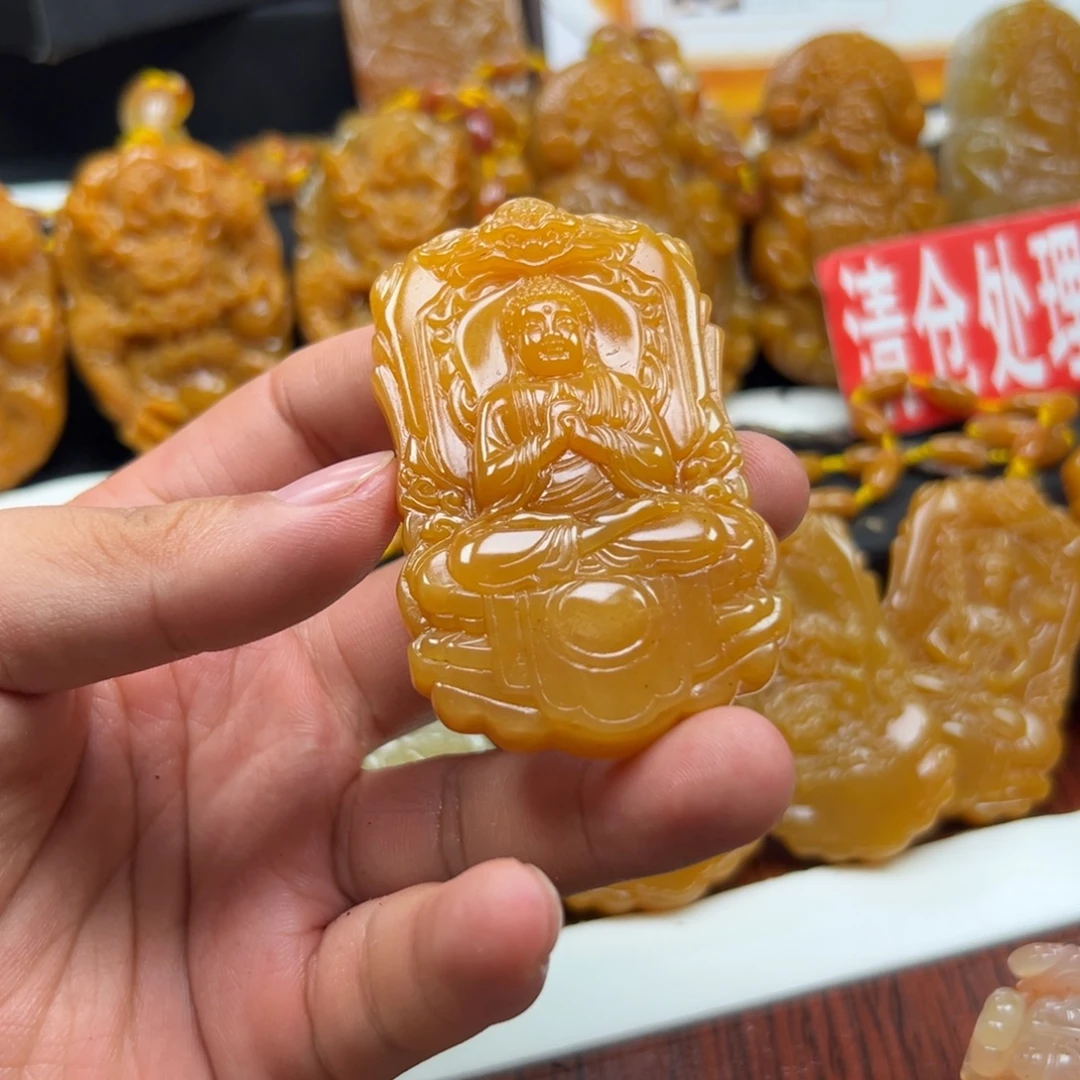 石英质玉（黄龙玉）未镶嵌多样性发货，发其一