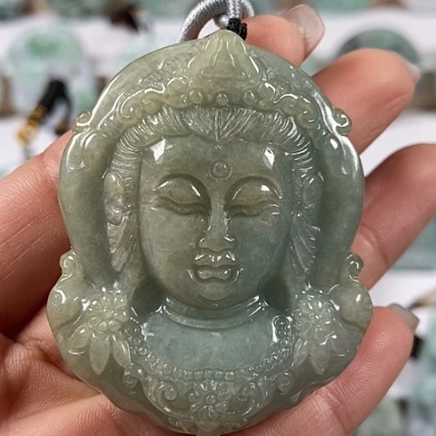 翡翠颈饰未镶嵌观音福利