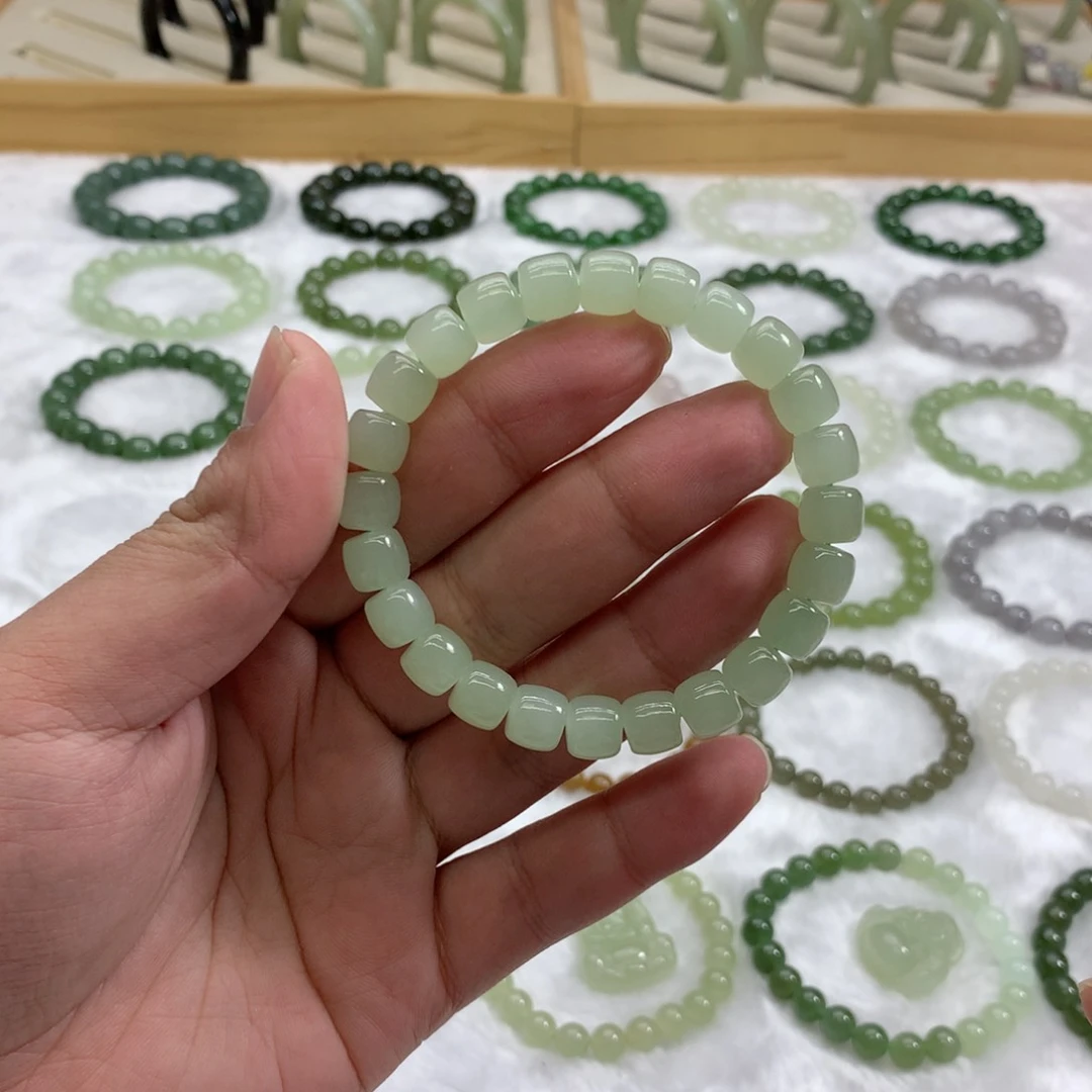 未镶嵌手串和田玉（直切冰晴水9）
