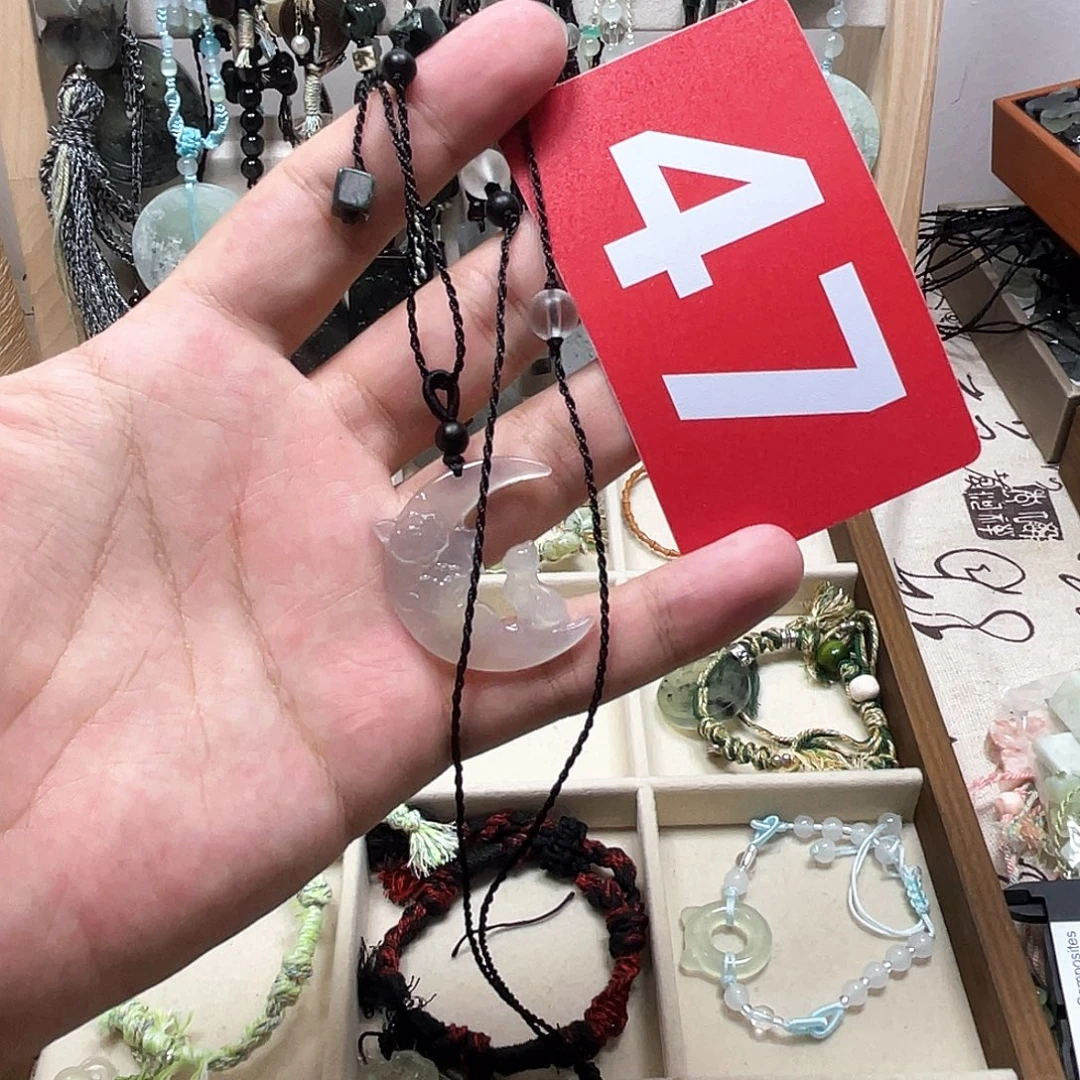 蛇纹石玉合金颈饰