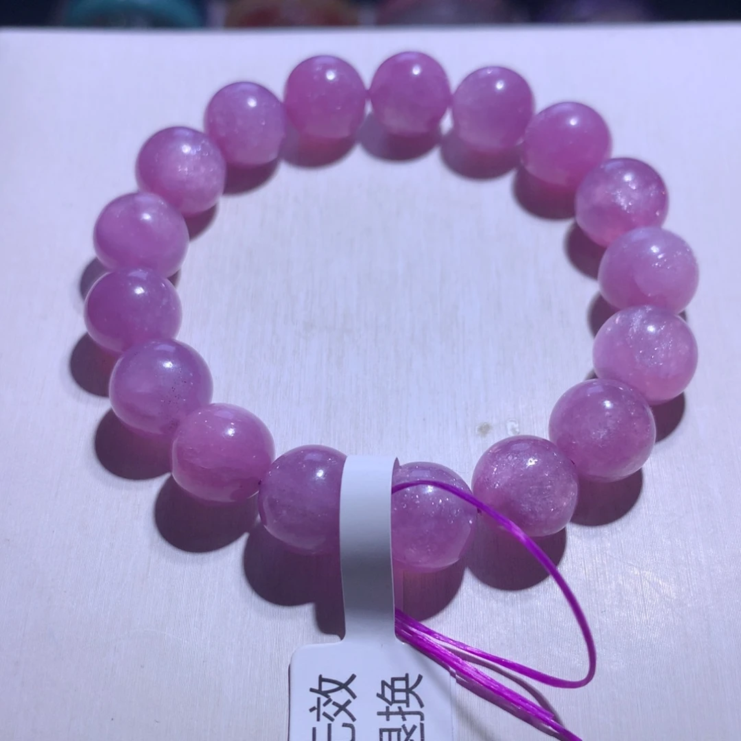水晶银S925镶嵌手串紫锂祖母11.8m