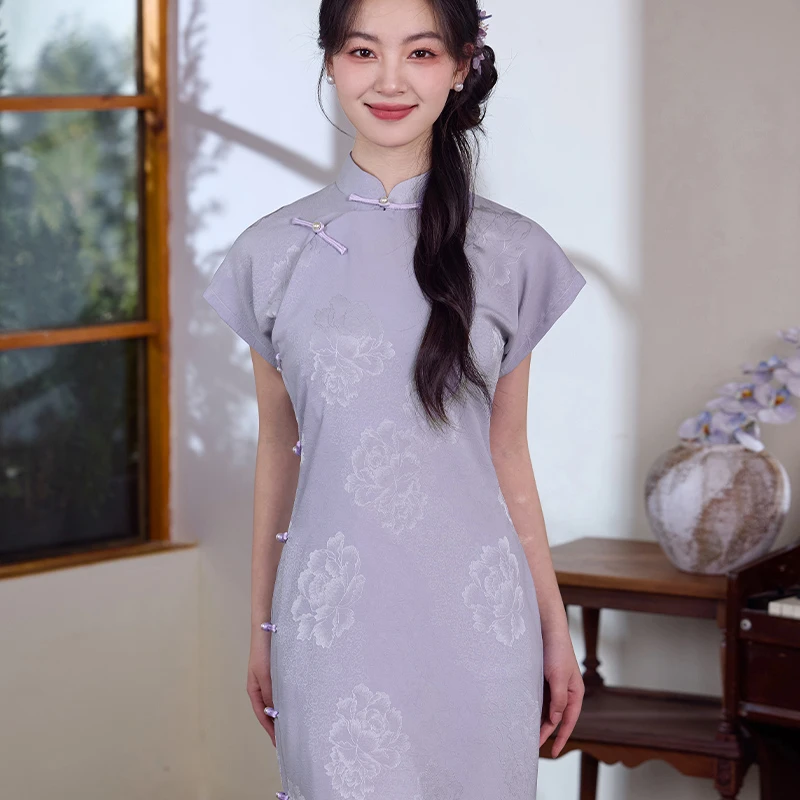 《紫依》旗袍2025新款改良年轻款少女新中式夏季日常可穿淑女气质