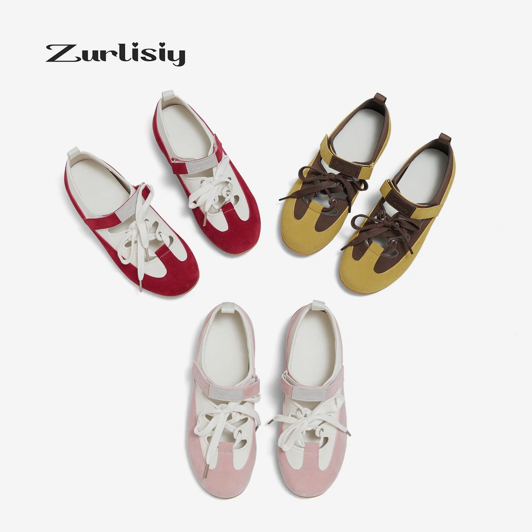 2025春夏款新品首发韩版复古真皮德训鞋防滑软底轻便女鞋5L102-1