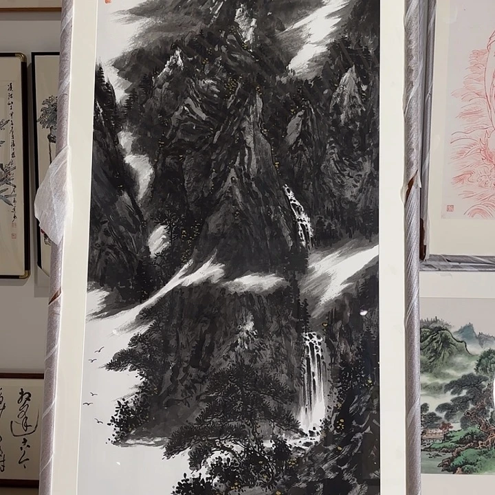 绘画山水画花鸟画书法175x85带框不包邮