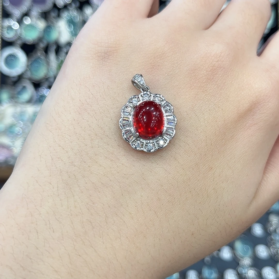 吊坠(不含链)银S925镶嵌托帕石