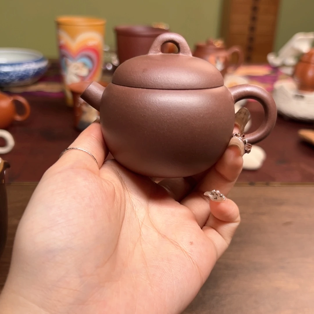 茶壶紫砂紫泥萌宝 90ml