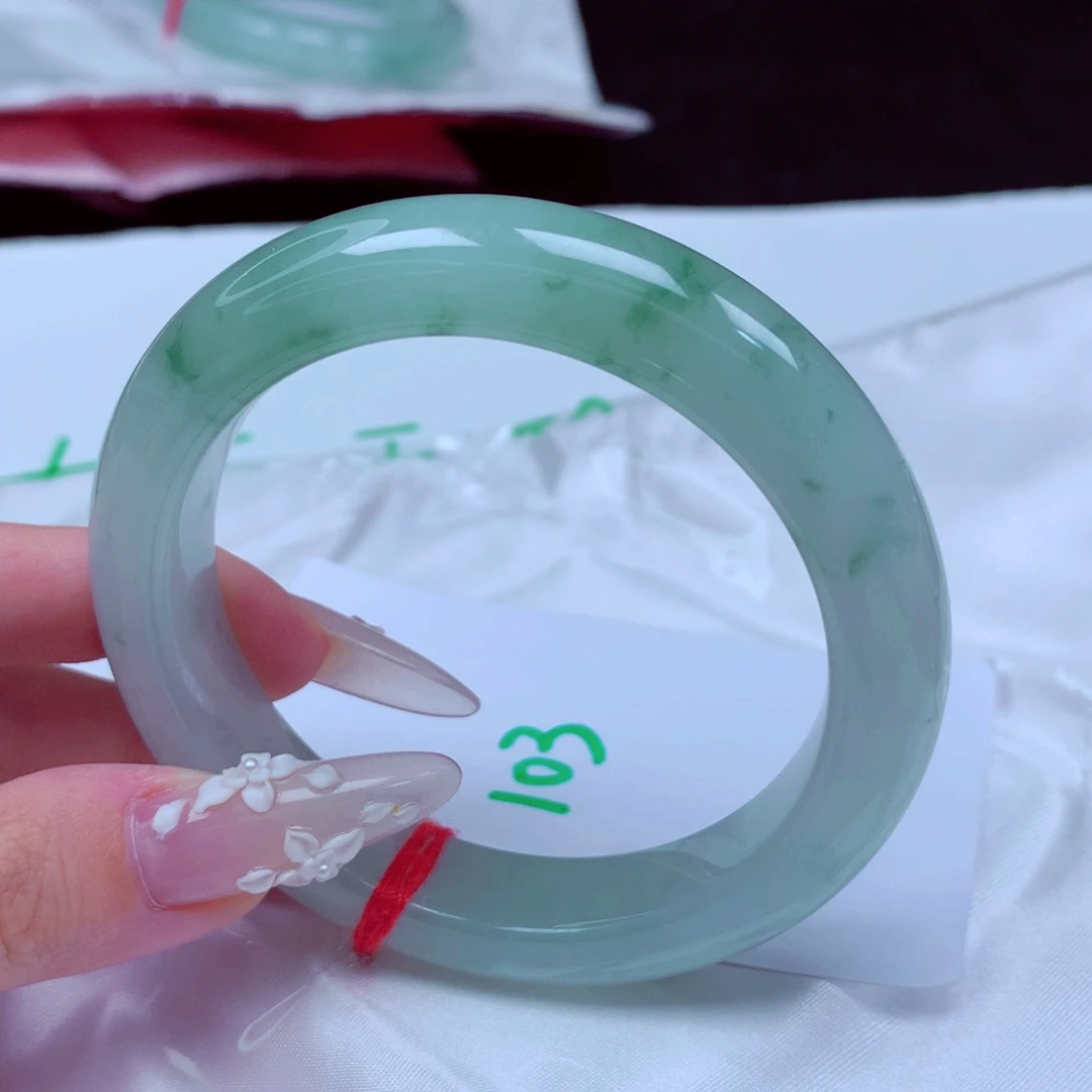 未镶嵌手镯翡翠天然缅甸翡翠A货手镯 103号