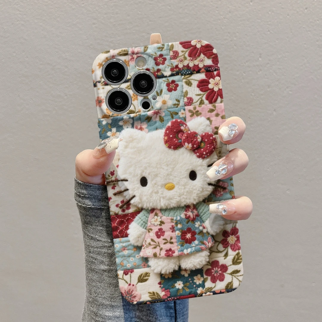 夕与空花朵裙子KT猫适用苹果17菲林手机壳华为P70oppo小米15vivo