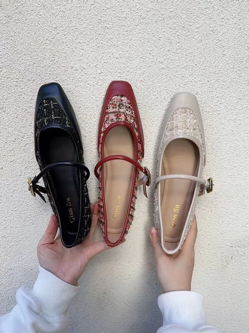 520-优雅质感-小香风温柔风玛丽珍单鞋法式气质浅口单鞋仙女风单