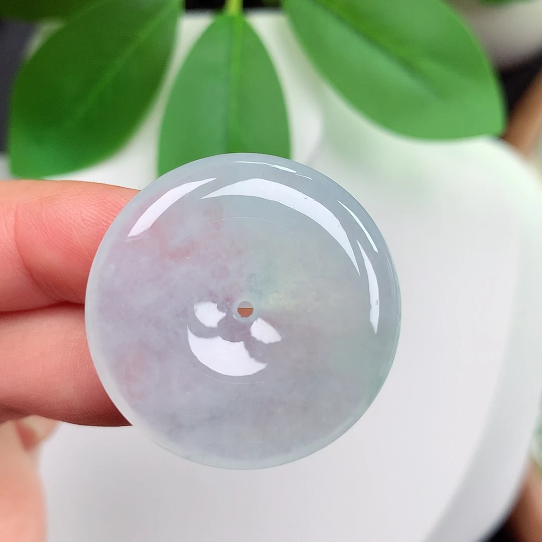 颈饰未镶嵌翡翠平安扣 29.7x5.7mm