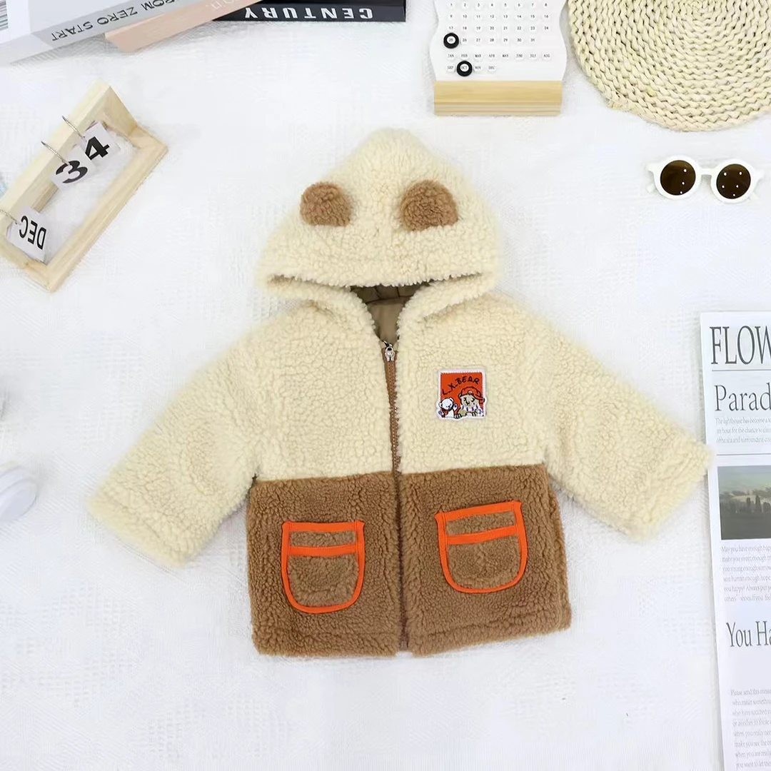 【】LX1010 拼色绣花毛毛衣可爱童装