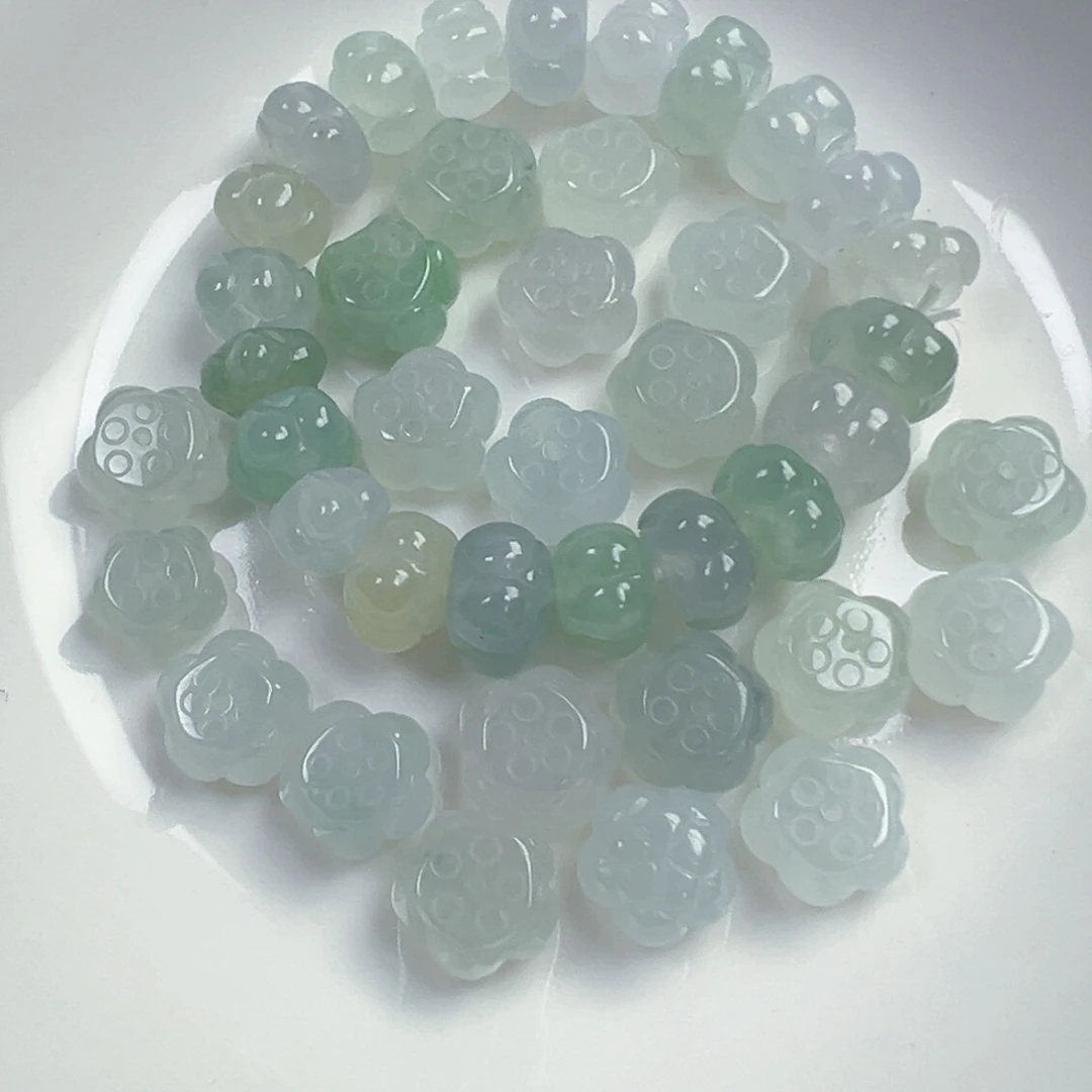 翡翠散珠翡翠莲花珠一个可挑