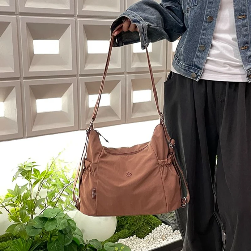 女包时尚百搭双肩包一包多用单肩斜挎包轻便休闲大容量布包288-08