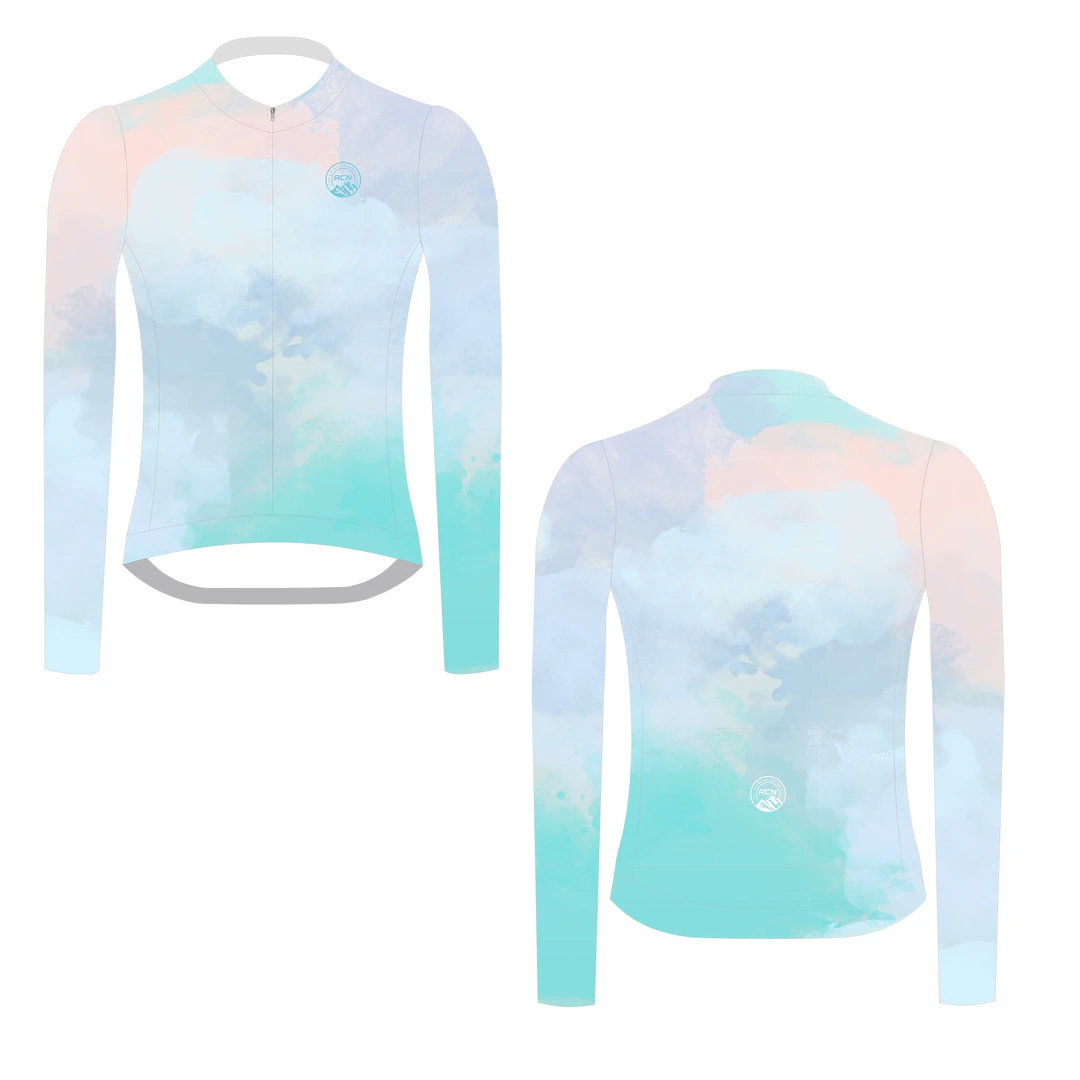 2025夏季新款水墨青男女款骑行服长袖休闲薄款速干透气轻薄快干