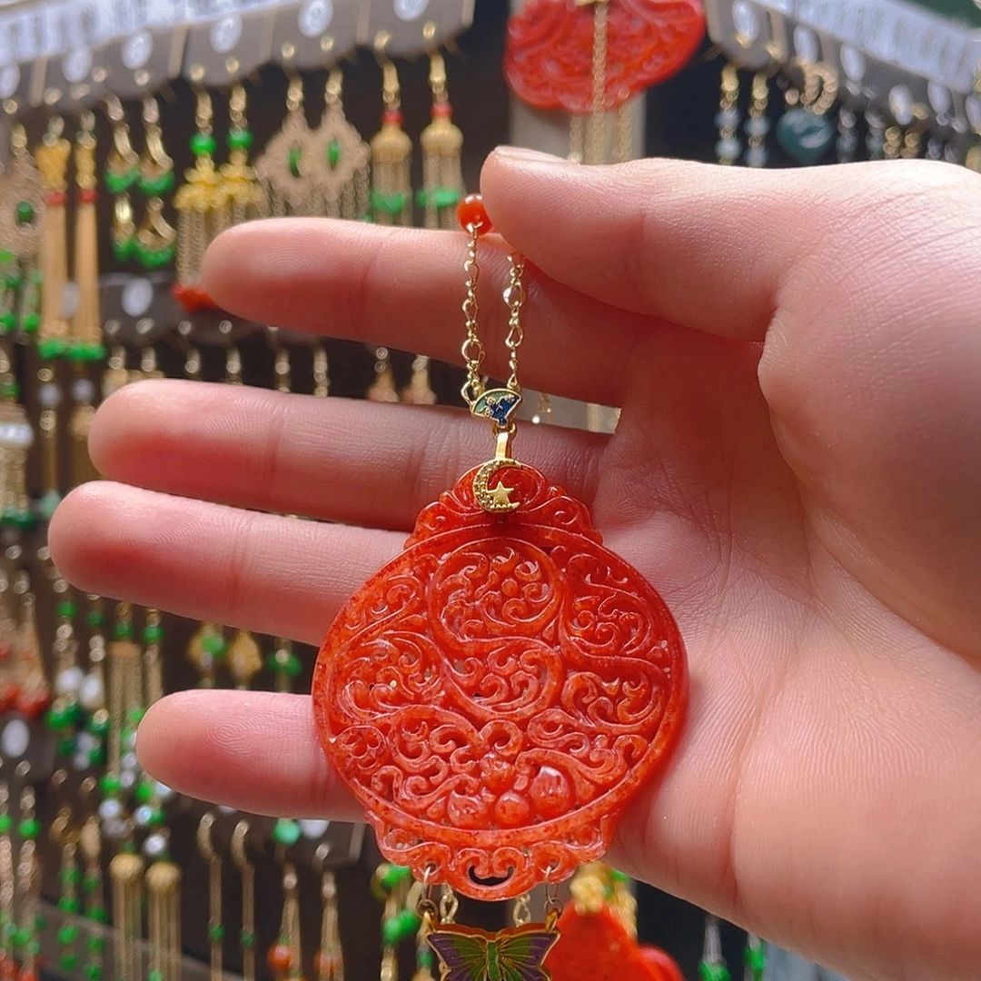 翡翠耳饰合金翡翠