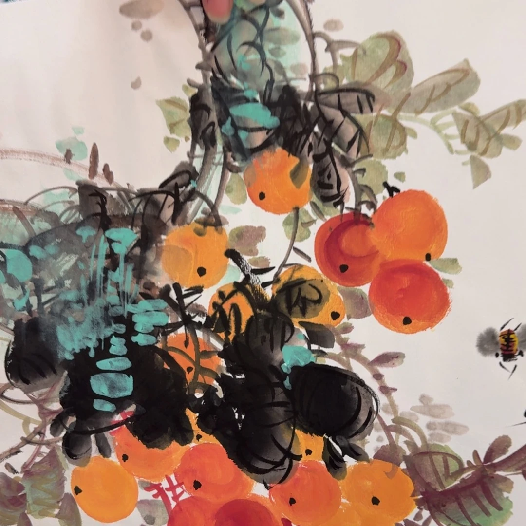 国画纯手绘山水花鸟作品