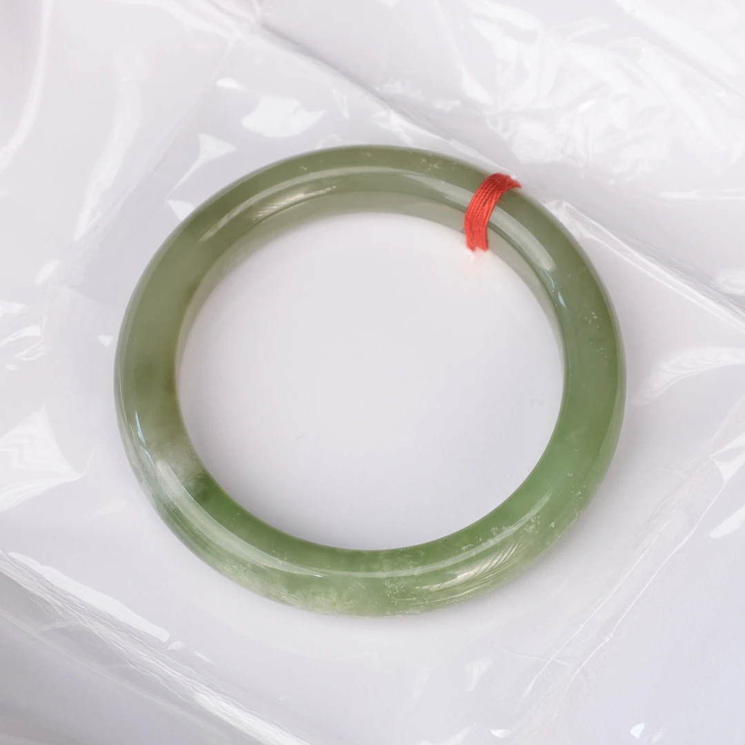 XY209 孤品 高货和田玉 全翠 手镯 圈口59+