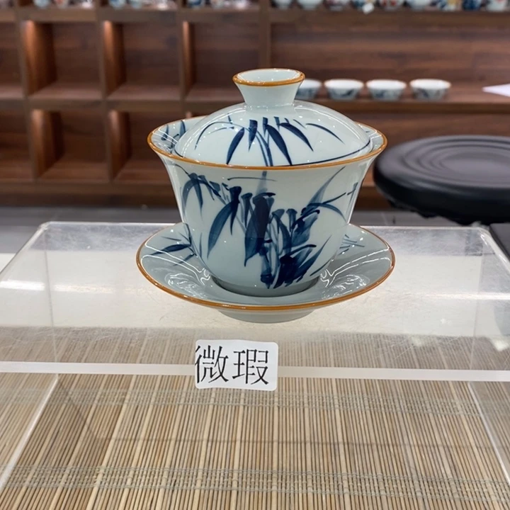 釉下彩老陶泥手工绘制