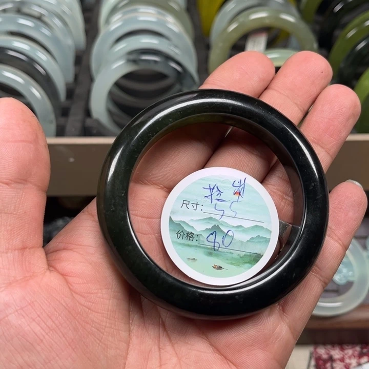 蛇纹石玉戒指合金拾*
