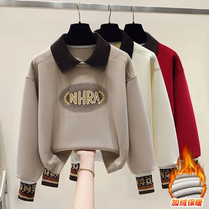 女童冬款外套安可拉红爆款卫衣2025新款中大童秋冬加绒保暖上衣潮