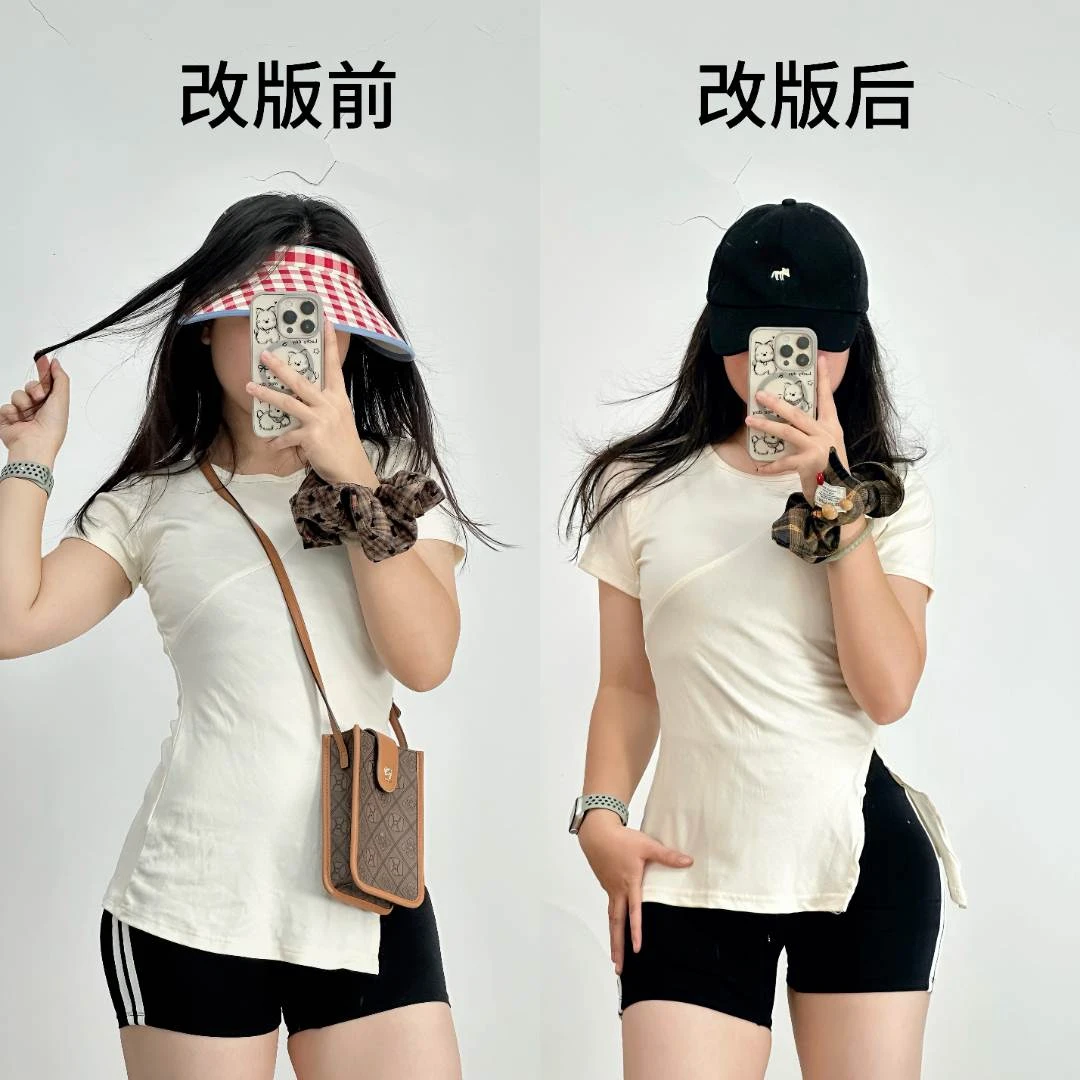 【CY潮流】薄款瑜伽服显瘦速干上衣户外宽松遮臀短袖罩衫女T恤健身