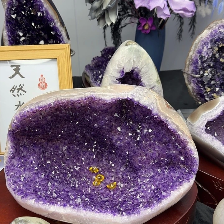 紫晶珠宝半成品未镶嵌