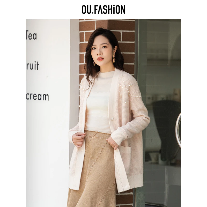 OU.FASHION/欧点羊毛长款外套1072440384