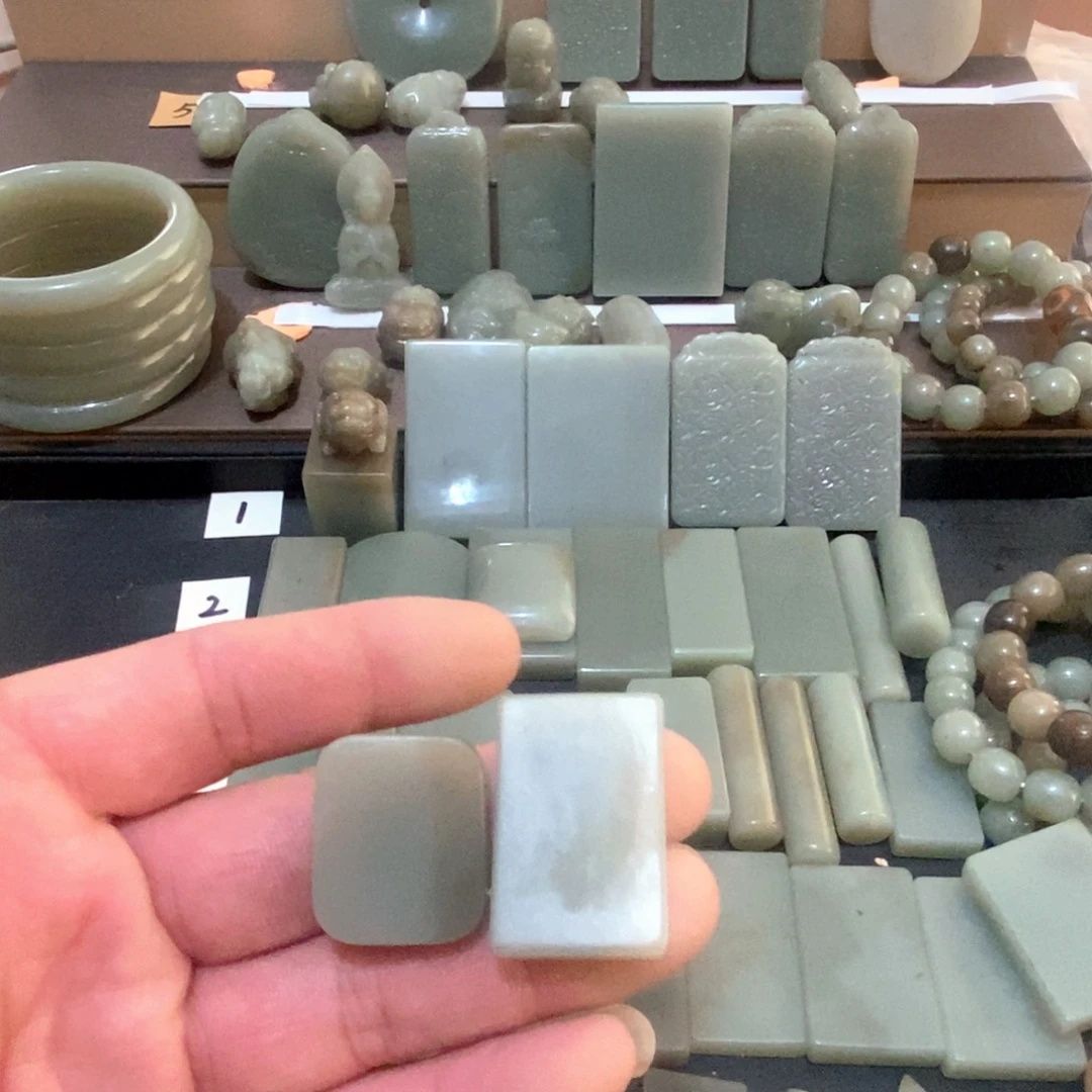 和田玉颈饰未镶嵌举****头35