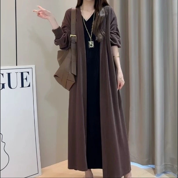 优享丽-慵懒风开衫外套设计感长款开衫显瘦百搭45238