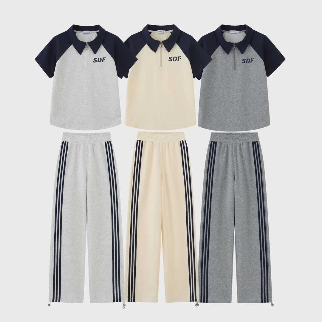 休闲运动套装夏季新款两件套百搭显瘦宽松上衣裤子时尚套装X2588