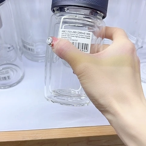 高硼硅玻璃盖子款V65，皮纹无网