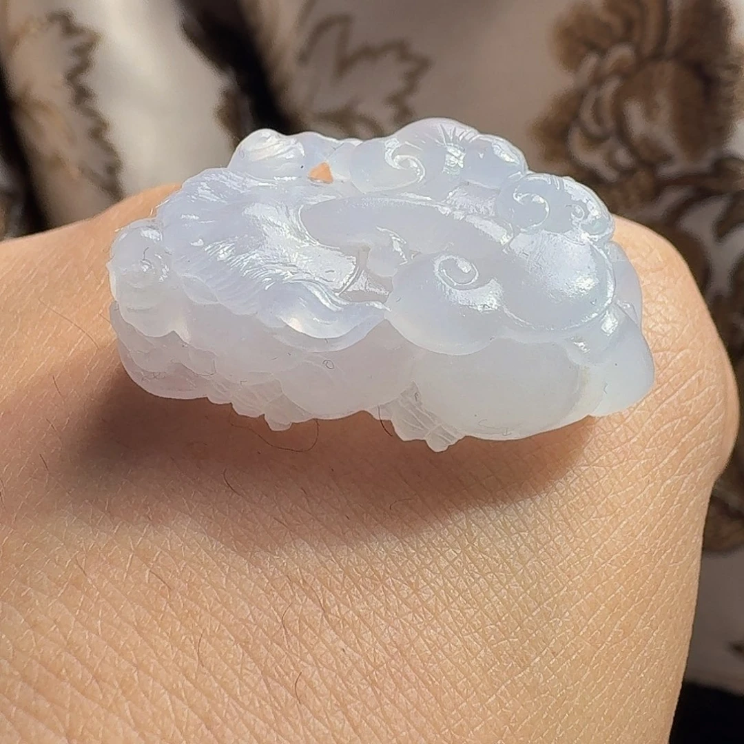 定制翡翠未镶嵌貔貅 尺寸33.8-18.8-11.2mm