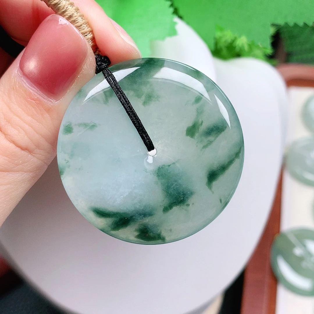 翡翠未镶嵌颈饰平安40-5.8