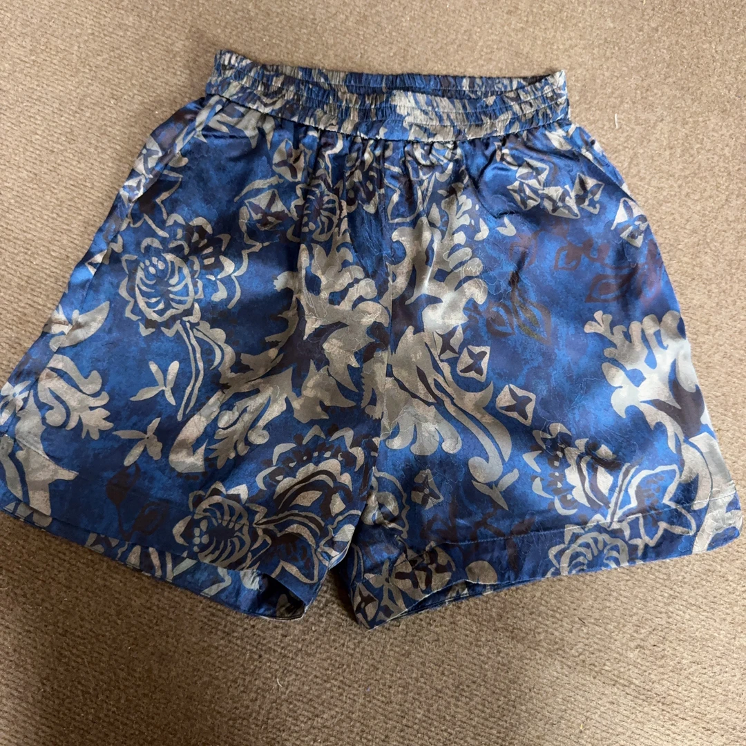 新中式国风提花松紧腰女士短裤