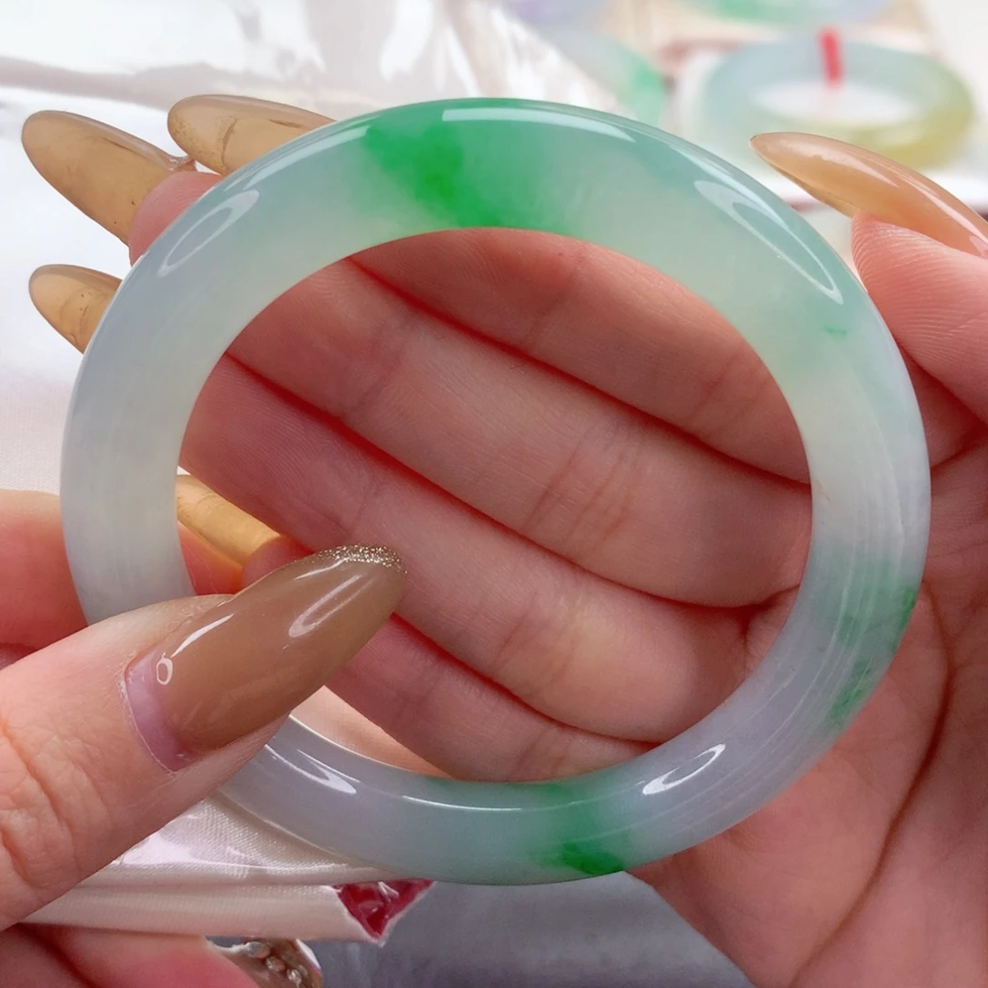 未镶嵌手镯翡翠9920国色天香 完整度高