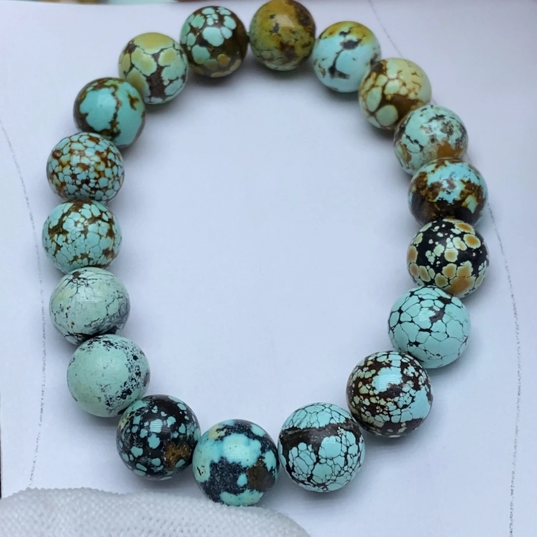 绿松石珠宝奇石未镶嵌一**花